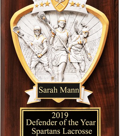 PD912 Female Resin Crest Lacrosse Plaque